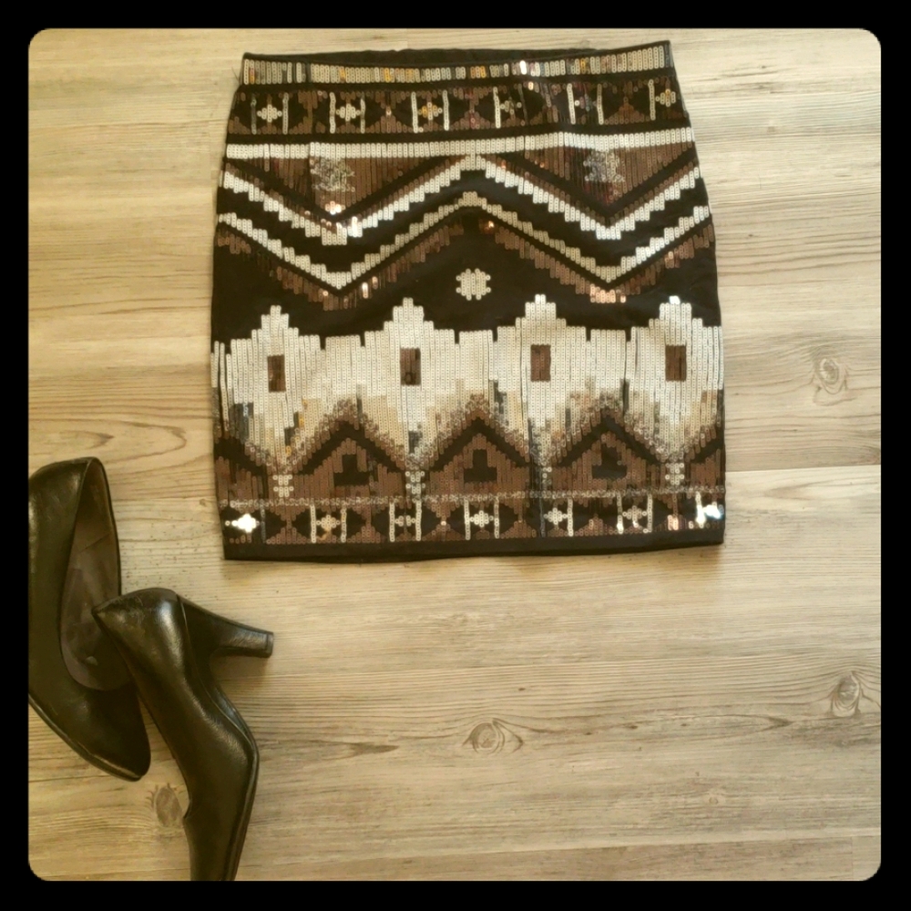 Stretch Sequin bandeau Skirt